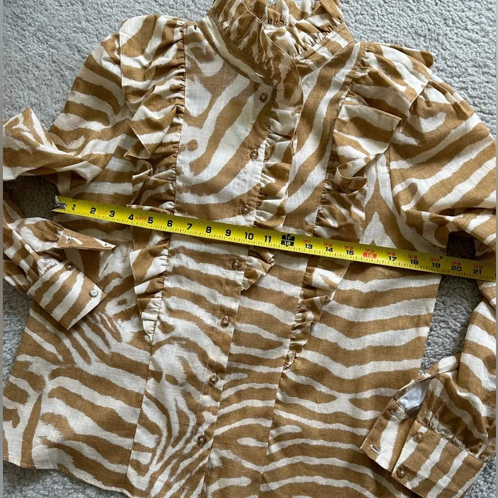 NWT | Sézane Jane Shirt in Zebra Print - Picture 7 of 12